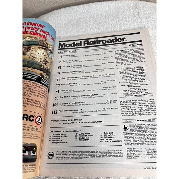 Vintage Model Railroader Magazines 1985 Lot of 8 Issues Trains - Picture 7 of 16